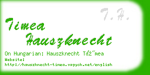 timea hauszknecht business card